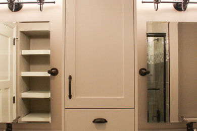 Inspiration for a transitional bathroom remodel in Omaha