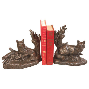 Fox Family Bookends