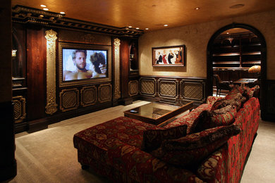 Inspiration for a home theater remodel in San Diego