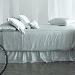 Silk Sheet Sets (Silver Blue) - Sheet And Pillowcase Sets