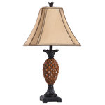 StyleCraft Home Collection - Classin Pinapple Textured Table Lamp With Trimmed Square Cut Corner Bell Shade - Accent your decor with this lovely Table Lamp.