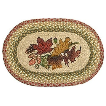 Pm Op 24 Autumn Leaves Oval Placemat 13"X19"