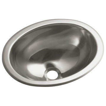 Sterling  Round Bathroom Sink, Stainless Steel