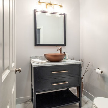 Ranch Triangle Chicago Renovation: Powder Room
