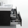 MOF Wall Mounted Vanity With Reinforced Acrylic Sink, Black, 40"