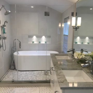 Modern Master Bath with Wet Room