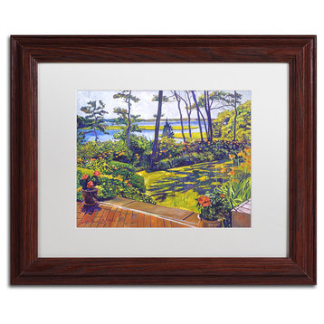 David Lloyd Glover 'Ocean Lagoon Garden' Art, Wood Frame, 11"x14", White Matte
