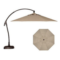 Treasure Garden 11' Octagon Cantilever Umbrella - Sand - Outdoor Umbrellas