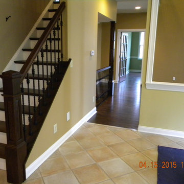 Wood Handrail and Iron Balusters Medford