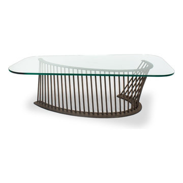 CUSTOM STEEL BASE COFFEE TABLE