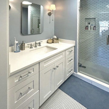 Heritage Reimagined: Double Vanity Bath with Alcove Shower