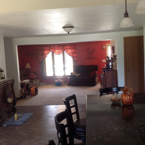 Need ideas for filling a space between kitchen and living room