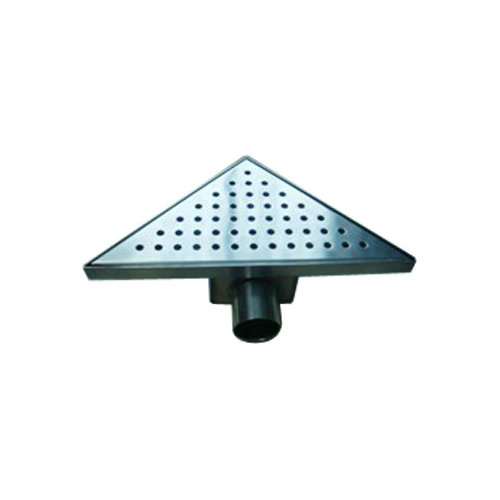 Triangular shaped corner shower drain