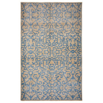 Rizzy Home Maison MS8674 Natural Ornamental Area Rug, Rectangular 8' x 10'