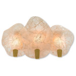 Currey & Company - Nightfall Wall Sconce - Made of quartz and wrought iron in a contemporary gold leaf finish, our Nightfall Wall Sconce has a shade fashioned from three organic shapes of gleaming stone that is both playful and sophisticated. The sconce is certified for damp locations.