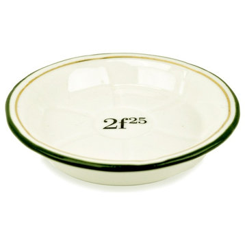 Porcelain Absinthe Coaster/Saucer, 2f25, Green/Gold
