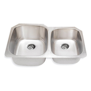 Undermount Double Bowl Sink, 32"