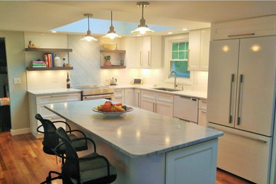 Kitchen - coastal kitchen idea in Boston