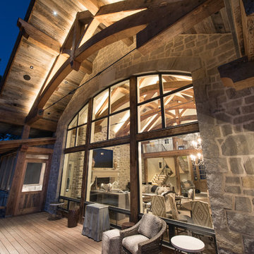 Reclaimed Douglas Fir Timber Frame: Original Smooth Planed Patina