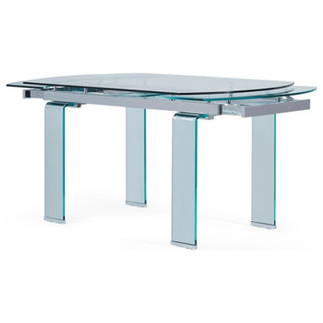 Global Furniture Glass Top Extendable Dining Table