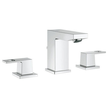 Grohe 20 370 A Eurocube 1.2 GPM Widespread Bathroom Faucet - Brushed Cool