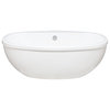 Malibu Mavericks Oval Soaking Bathtub 67x36x23 White