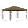 vidaXL Gazebo Pop up Canopy Party Pavilion with Double Roof for Garden Taupe
