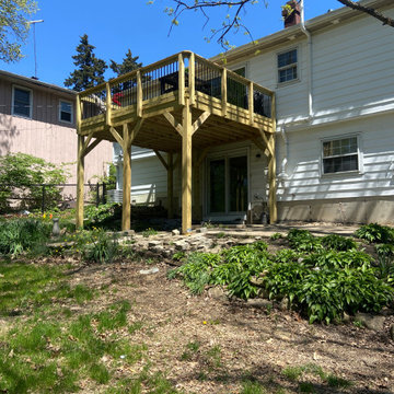 Free Standing Pressure Treated Deck in Downers Grove, IL