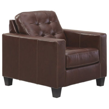 Signature Design by Ashley Altonbury Leather Accent Chair in Walnut