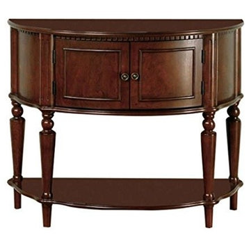 Elegant Storage Entry Way Console Table/Hall Table, Brown Finish