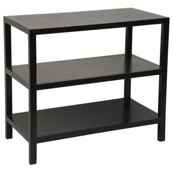 Reinier 2 Shelf Side Table, Hand Rubbed Black
