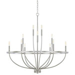 HomePlace - HomePlace 428501BN Greyson, Twelve Light Chandelier - Warranty: 1 Year Room Recommendation: DGreyson Twelve Light Brushed Nickel *UL Approved: YES Energy Star Qualified: n/a ADA Certified: n/a  *Number of Lights: 12-*Wattage:60w E12 Candelabra Base bulb(s) *Bulb Included:No *Bulb Type:E12 Candelabra Base *Finish Type:Brushed Nickel