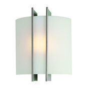 Checks 1 Light Wall Sconce in Polished Steel