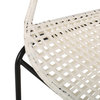 Jack Outdoor 2 Seater Faux Rattan Chat Set, White and Black