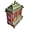 Beautiful Multicolor Home Puja Mandir Hindu Temple Mandapam Altar with doors