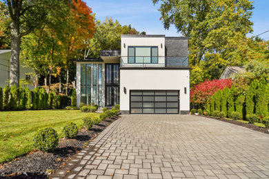 Example of an exterior home design in New York