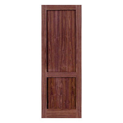 YORK - 96&rdquo; WALNUT 2-PANEL SHAKER INTERIOR DOOR 1-3/4&rdquo; - Interior Doors