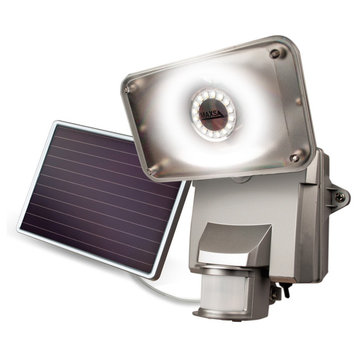 Maxsa Bright Motion-Activated Solar Security Light, Silver, Silver