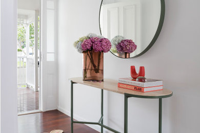 Design ideas for a beach style entryway in Brisbane.