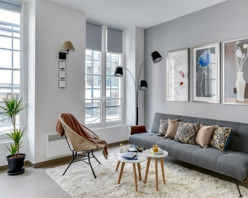 Grey Brown Living Room Home Design Ideas, Renovations & Photos