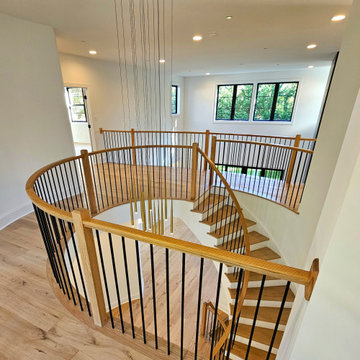 Project #110 | Beautiful Curved Staircase with Circular Balcony