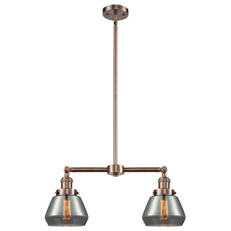 Innovations 2-LT Fulton 22" Chandelier - Antique Copper