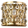 5" Gold Metal Wall Scocne With Clear Crystal Accents