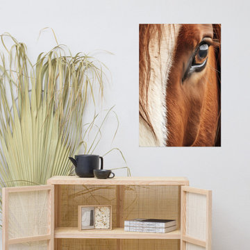 Chestnut and Cream Photorealism - Digital Artwork Print Equestrian Art