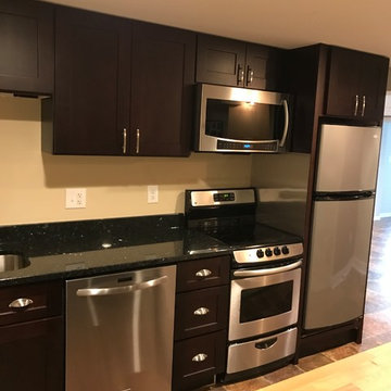 Shaker Espresso Basement Kitchen