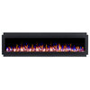 72 inch Black Recessed Electric Fireplace with Pebbles - INTU 72" | Ignis