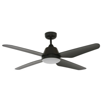 Lucci Air Aria 132-cm LED Light with Remote Ceiling Fan, Black