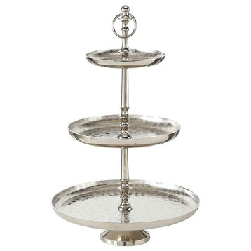 Etched Tiered Stand, 19.5" Tall