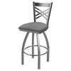 820 Catalina 25 Swivel Counter Stool with Stainless Finish and Graph Alpine Seat
