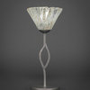 Revo 1 Light Table Lamp In Aged Silver (140-AS-7195)